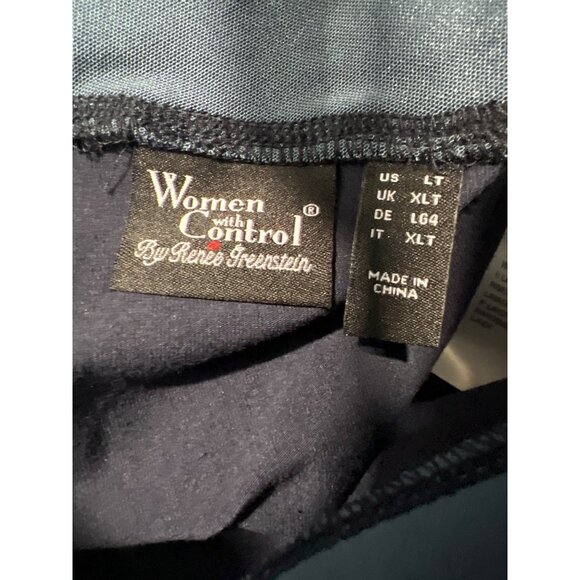 Women with Control Tall Tummy Control Wide Leg Pants Women Large Navy Blue NEW - Picture 5 of 8